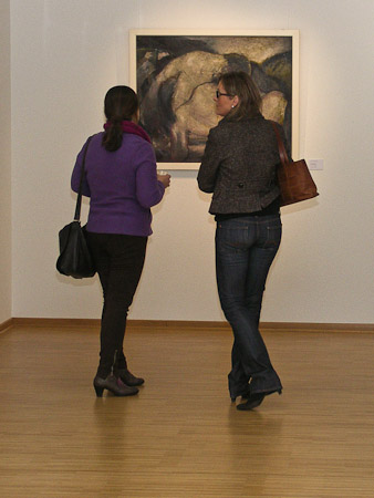 Besucher in der Galerie Luzie Uptmoor