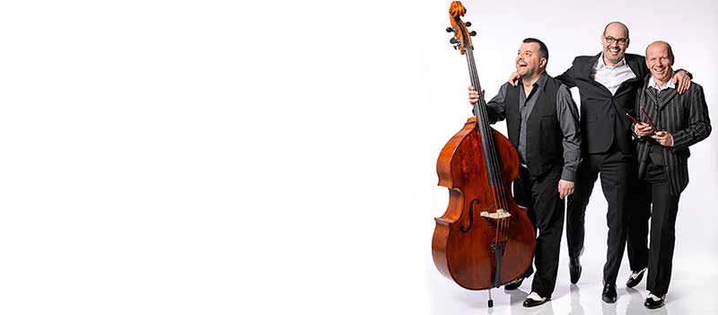 Dani Gugolz, Frank Muschalle und Peter Müller (v.l.) touren als Frank Muschalle Trio durch Europa