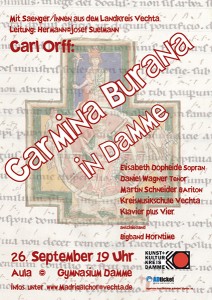 Plakat Carmina Burana, Bildquelle: Bayer. Staatsbibliothek