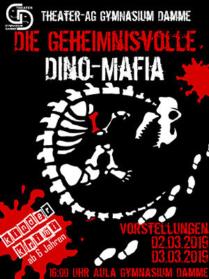 Plakat "Die geheimnisvolle Dino-Mafia